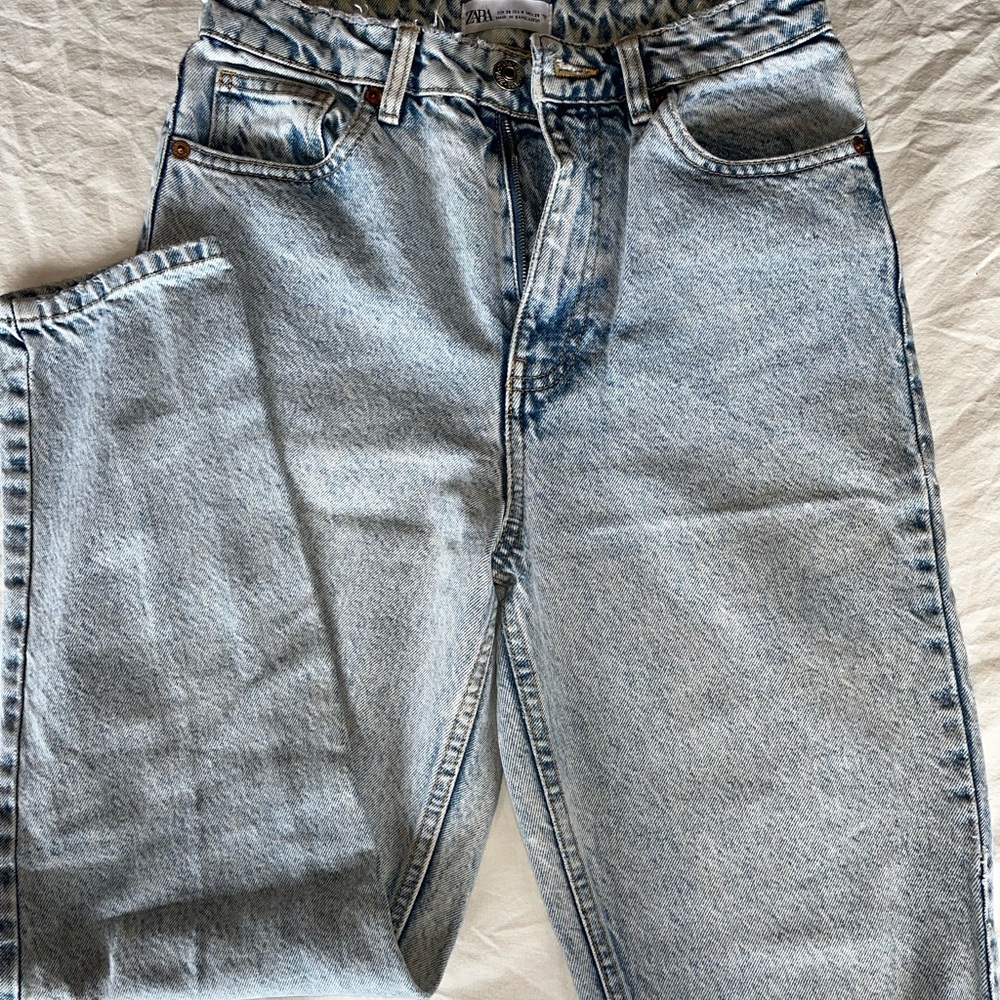 Zara Blue Straight Jeans Classic Denim